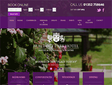 Tablet Screenshot of beaufortparkhotel.co.uk
